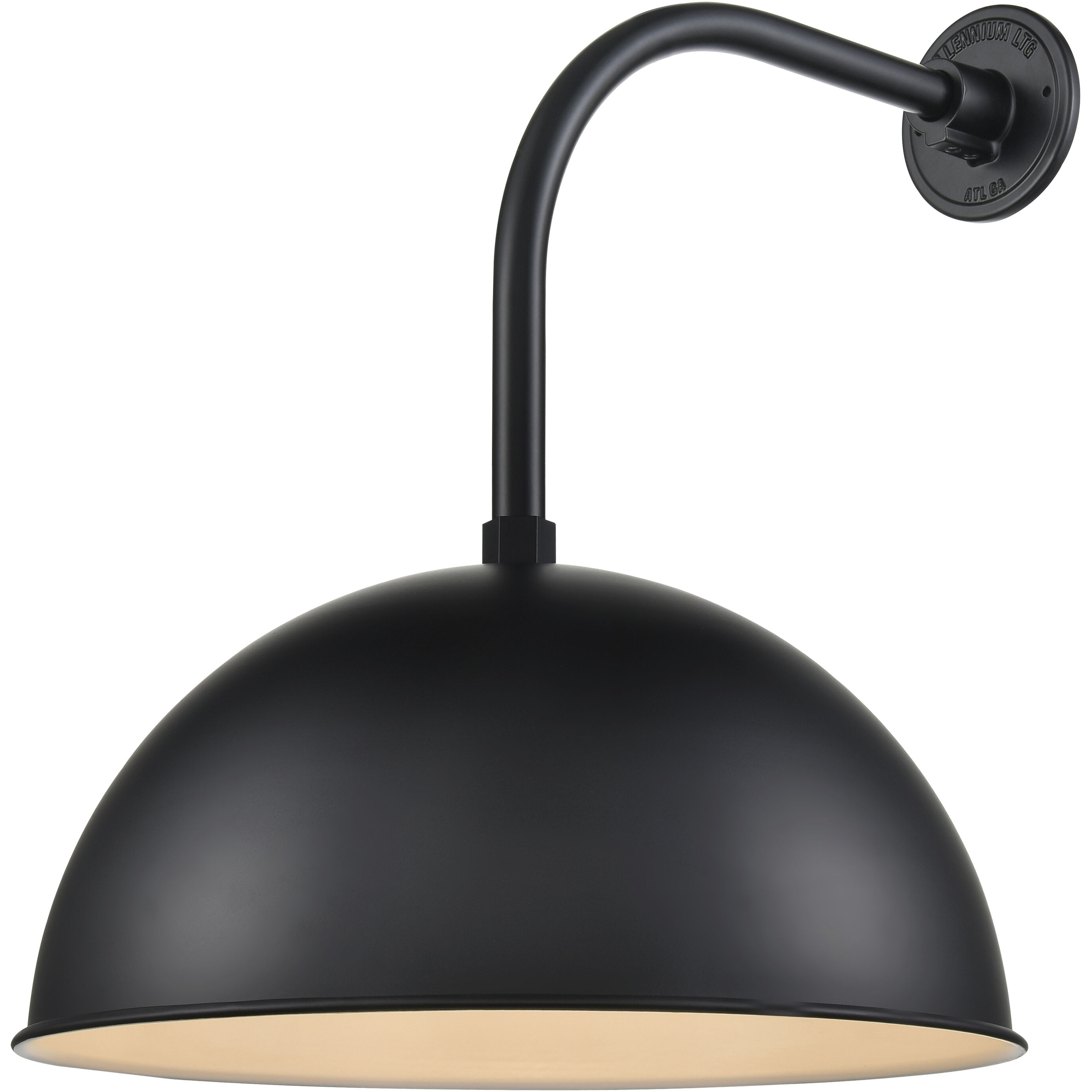 R Series Satin Black 18 inch Wide Deep Bowl Warehouse Shade